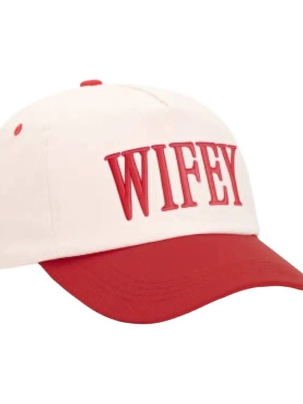 Wifey Red & Cream Baseball Cap